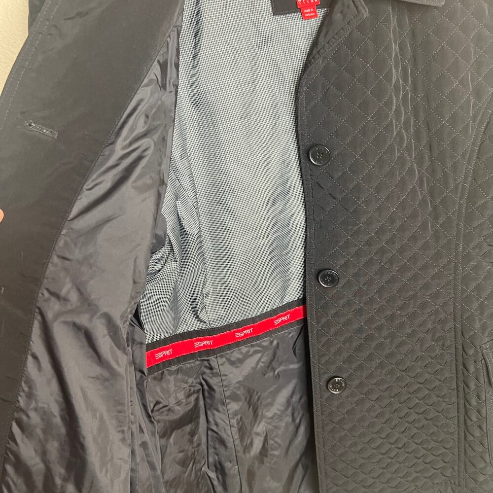 ESPRIT Black Quilted Jacket Large - Picture 7 of 14